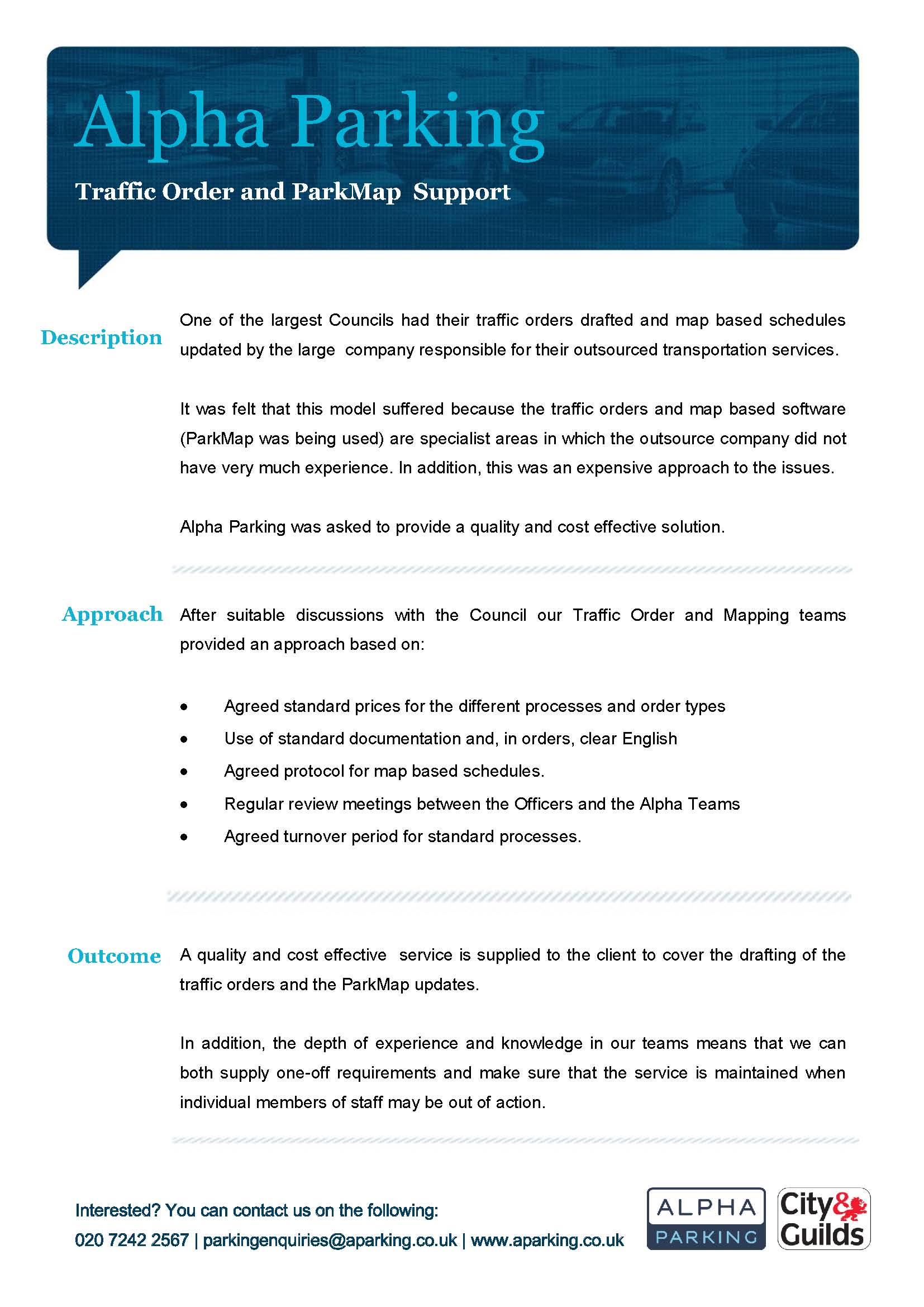 TMO and ParkMap Support Case Study